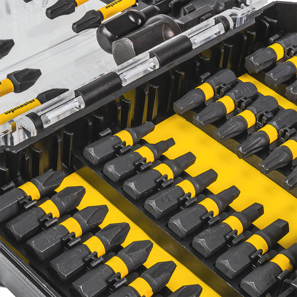 Sada skrutkovačových bitov na rázové uťahovanie topmaster 42 kusov