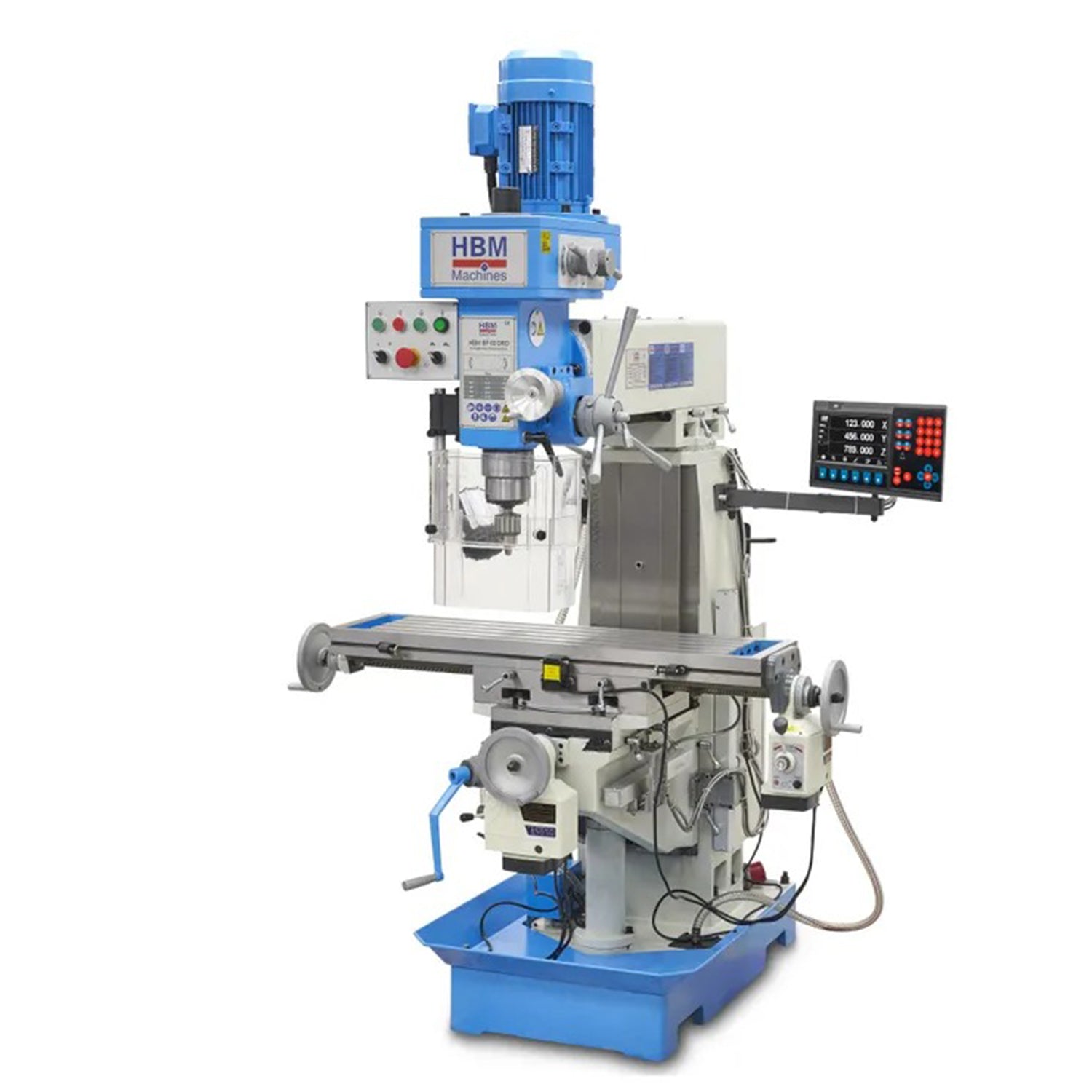 Profesionálna frézka a vŕtačka s veľkým stolom a digitálnym displejom BF 60 400V