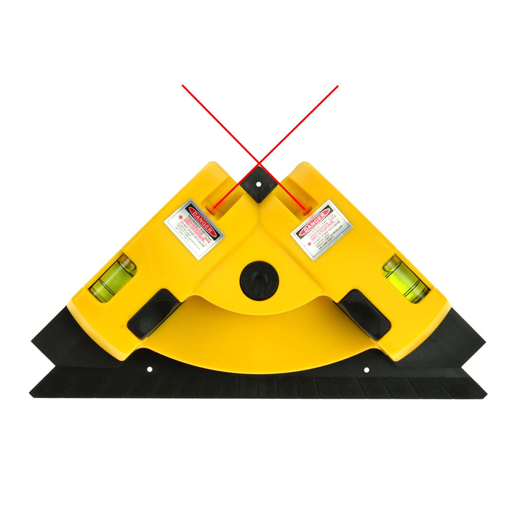 Krížová laserová vodováha s pravým uhlom, 90°