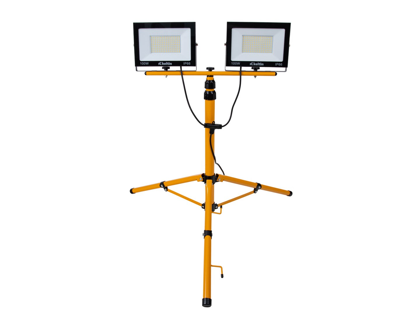 LED pracovná lampa 2 × 100W, 6500K, s nastaviteľným statívom