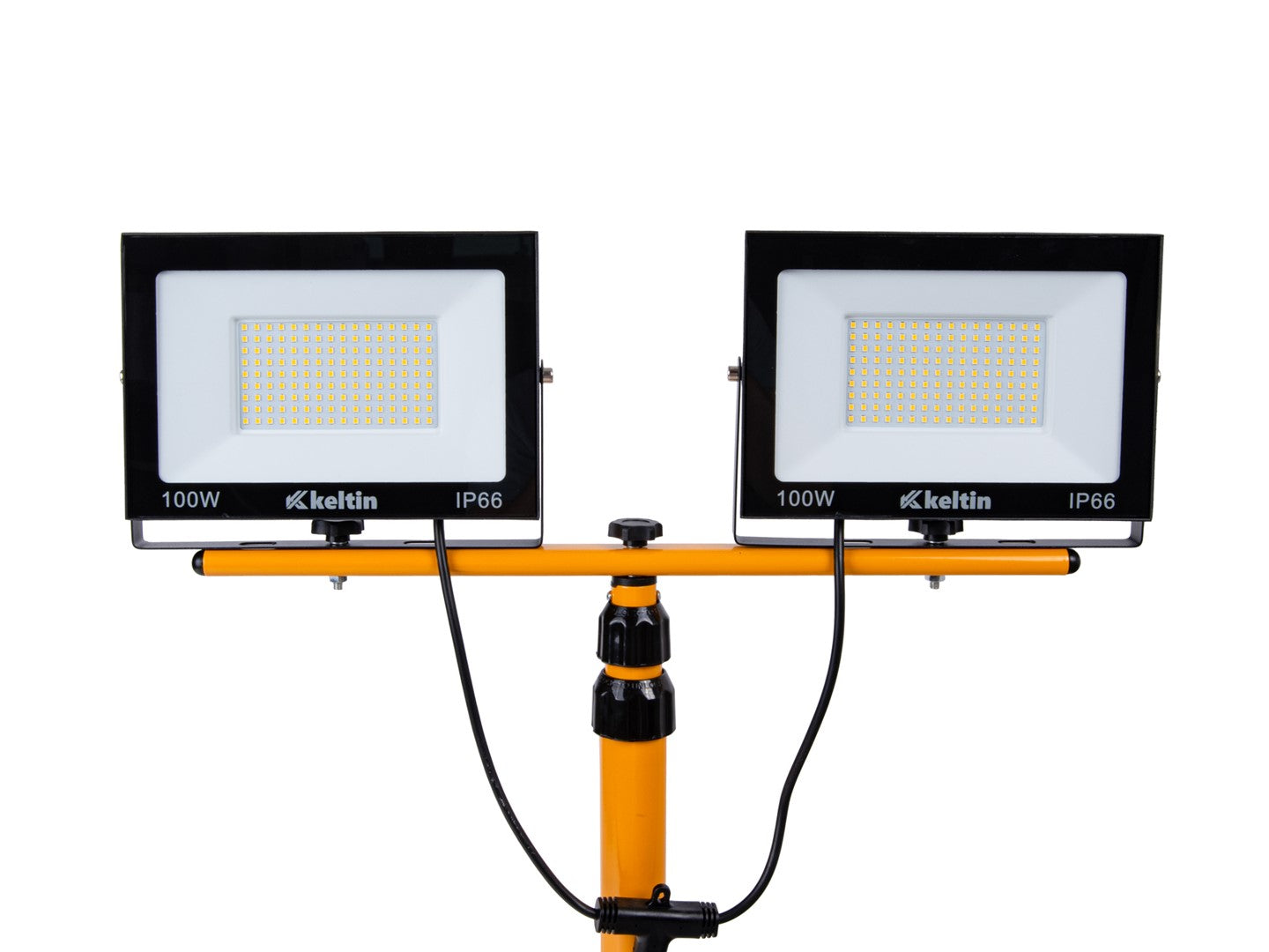 LED pracovná lampa 2 × 100W, 6500K, s nastaviteľným statívom