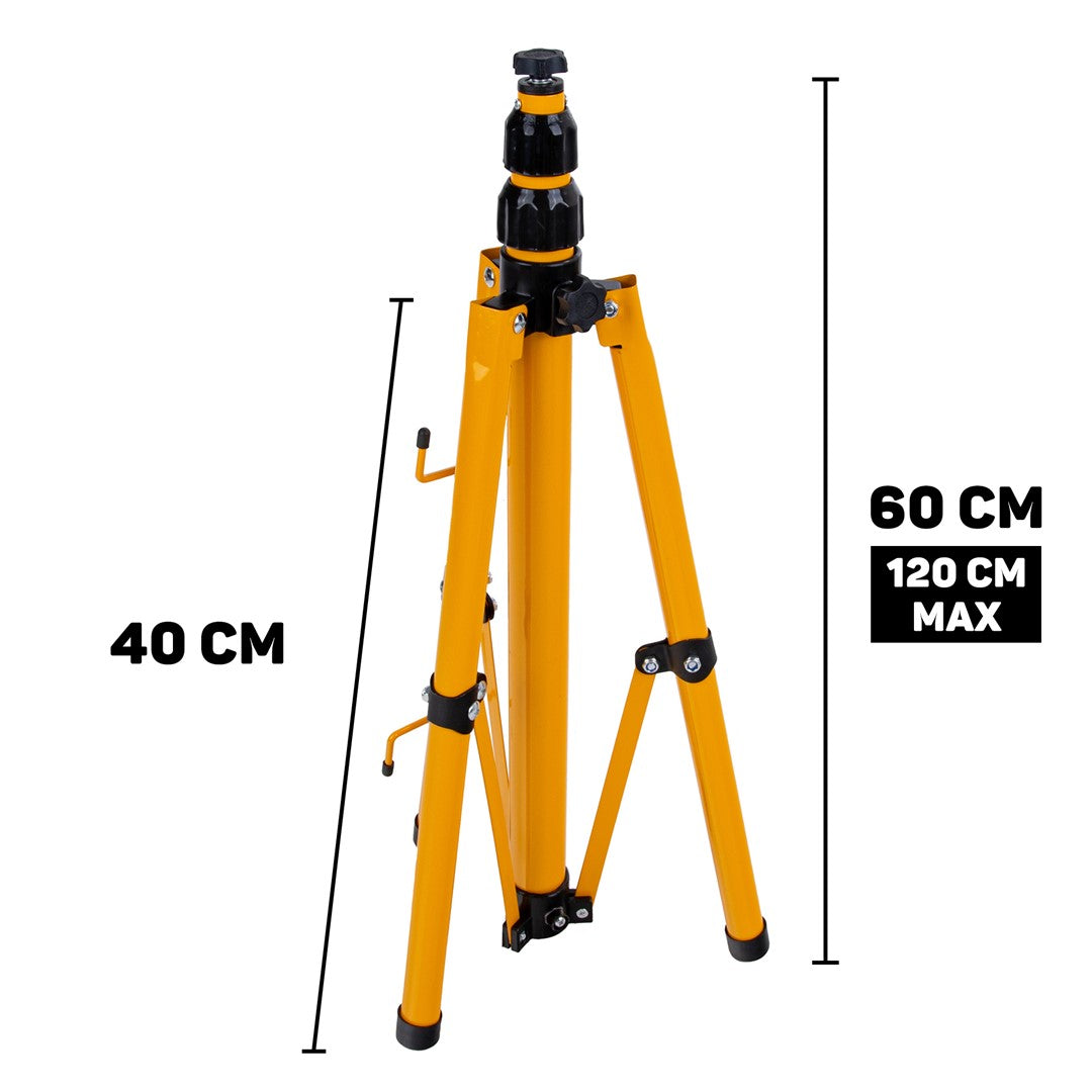 LED pracovná lampa 2 × 50W, 6500K, s nastaviteľným statívom