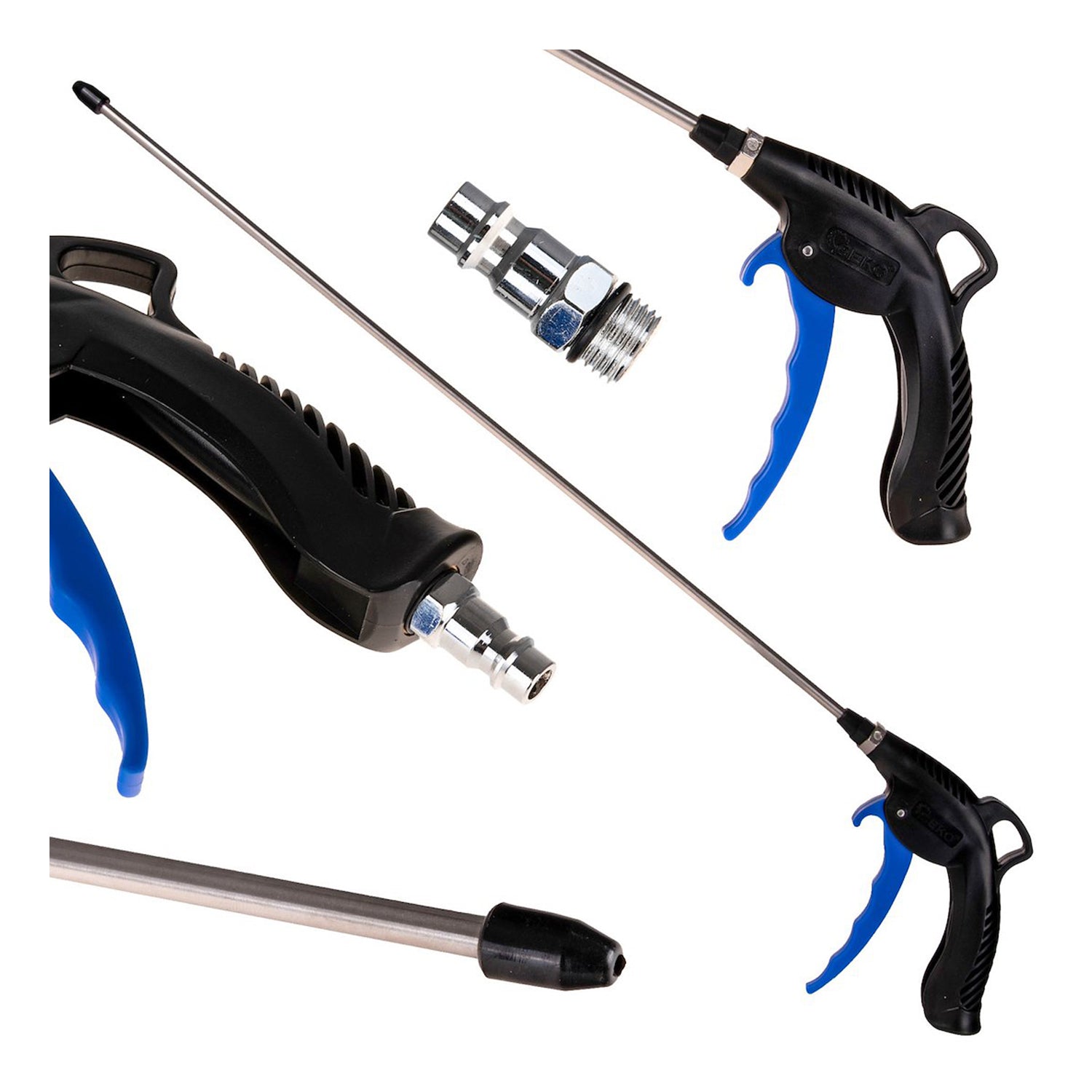 Ofukovacia pištoľ s tryskou - dýzou 50cm a rýchlospojkou 1/4'' Geko