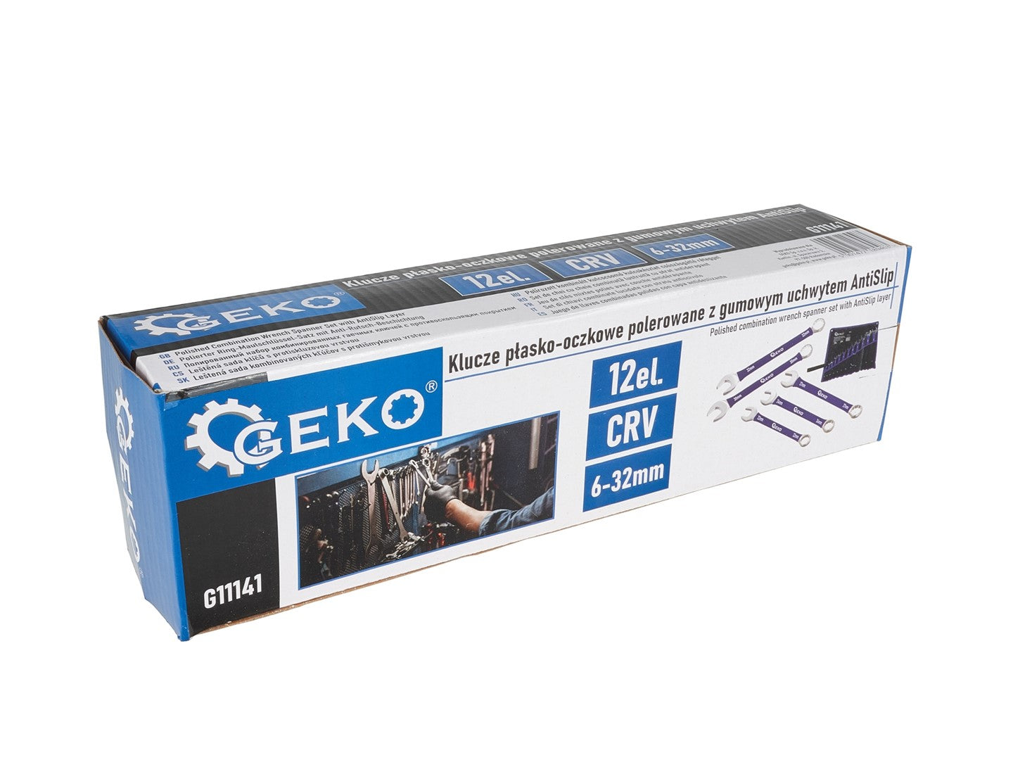 Sada 12 kombinovaných očkoplochých kľúčov s pogumovanou rukoväťou 6 - 32mm