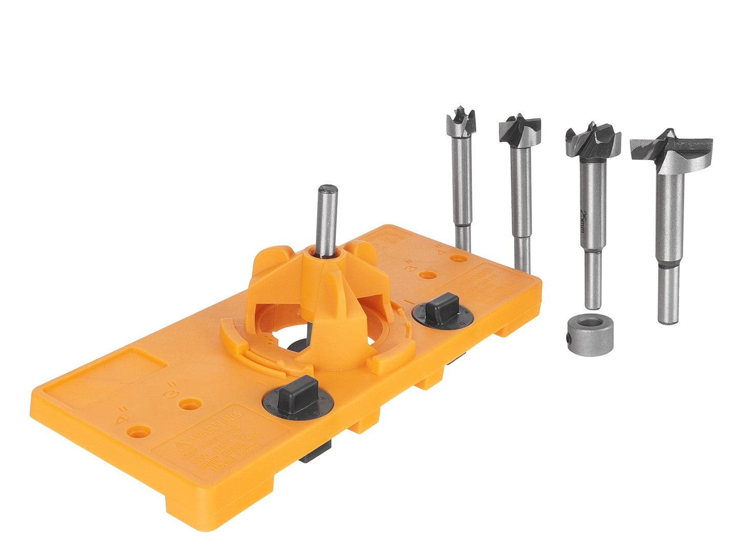 Súprava šablón a vodidiel na vŕtanie a frézovanie závesových otvorov, 5 kusov