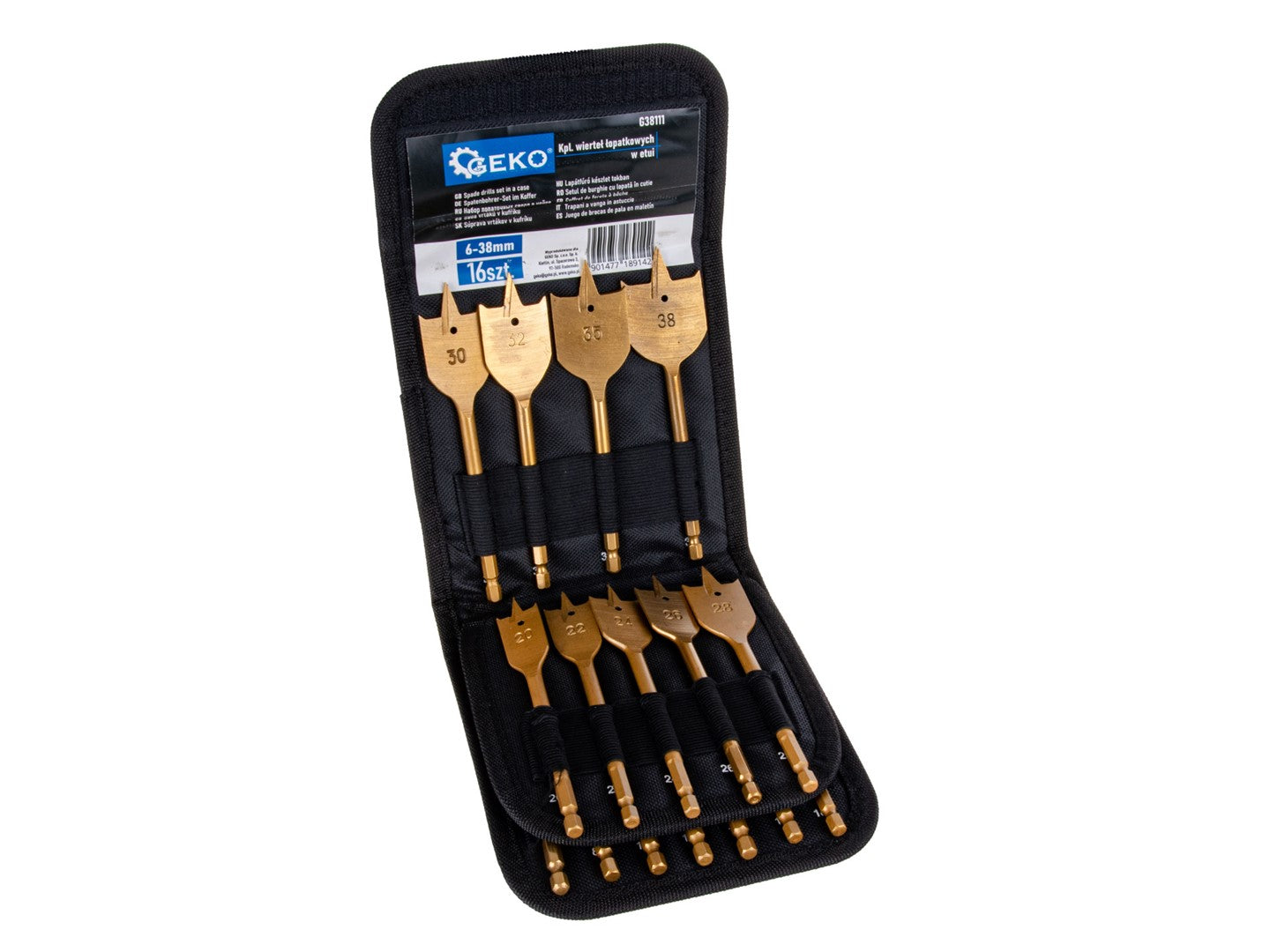 Sada 16 vrtákov do dreva 6 - 38mm