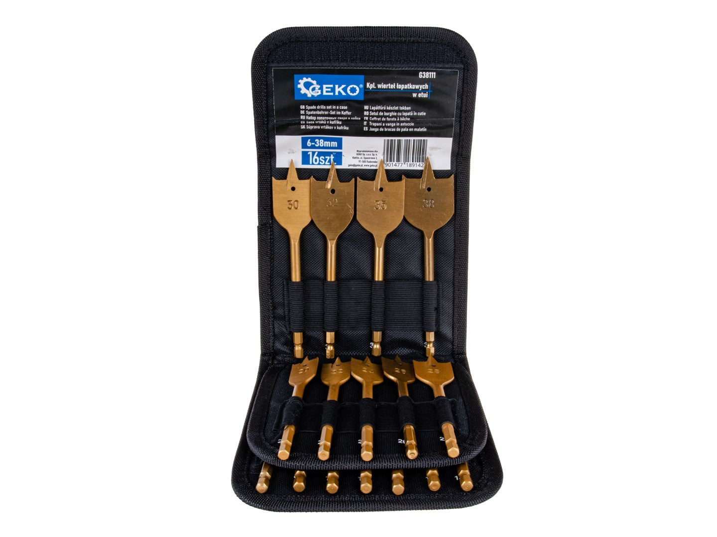 Sada 16 vrtákov do dreva 6 - 38mm