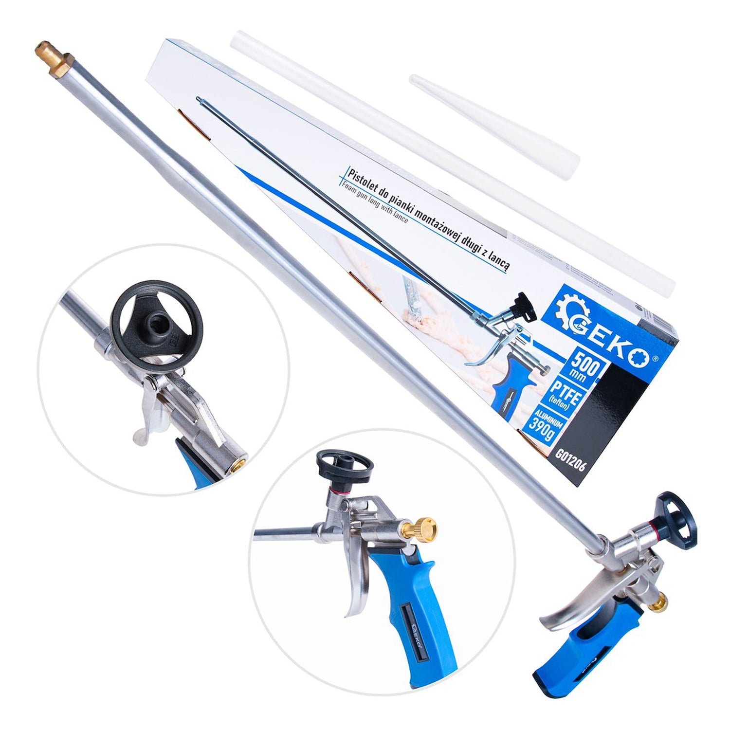 Pištoľ na PUR penu, dlhá 50cm