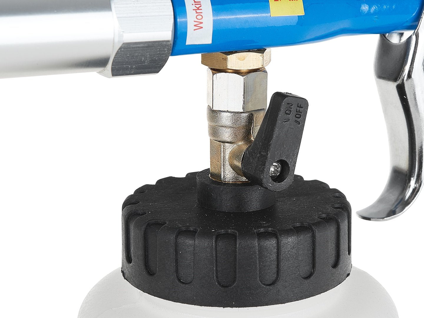 Pneumatická pištoľ na čistenie čalúnenia Tornador s nadstavcom na vysávač Geko