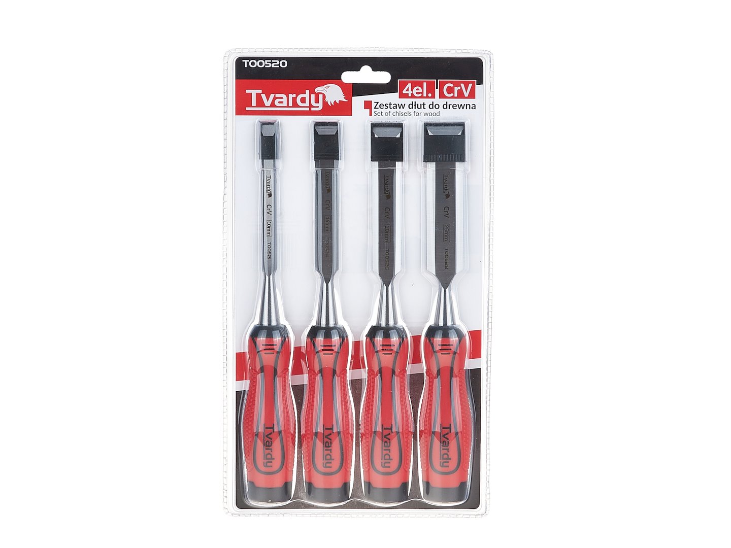 Sada dlát na drevo 10 - 25mm, 4ks Geko