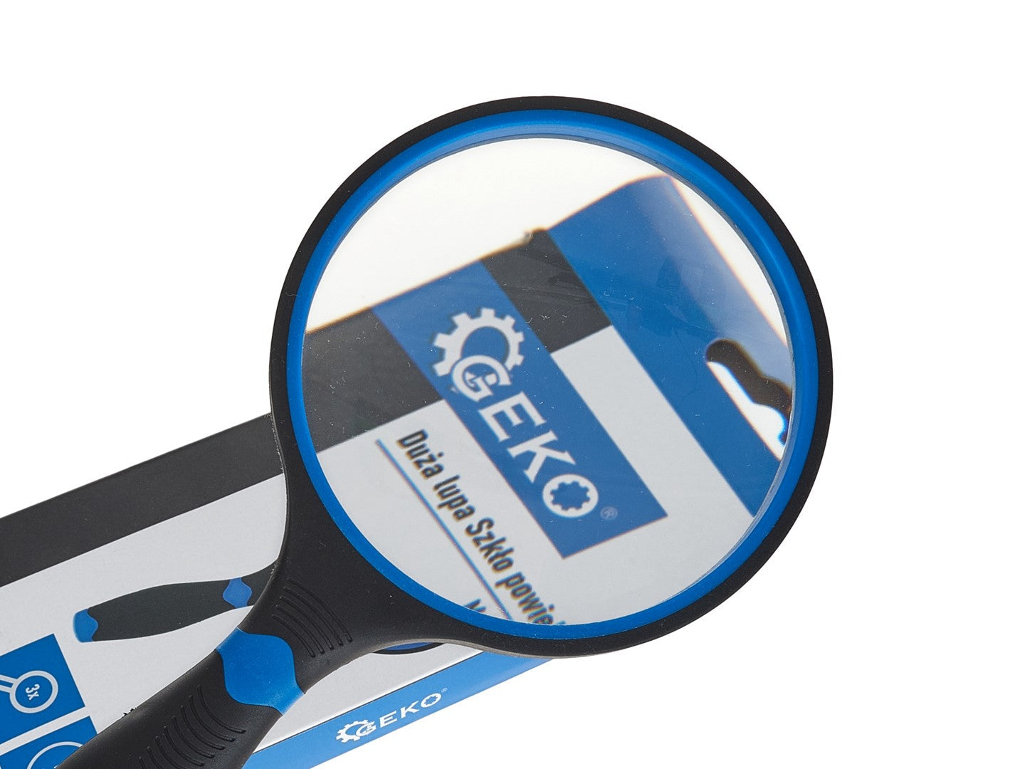 Lupa s pogumovanou rukoväťou 3 × 100mm Geko