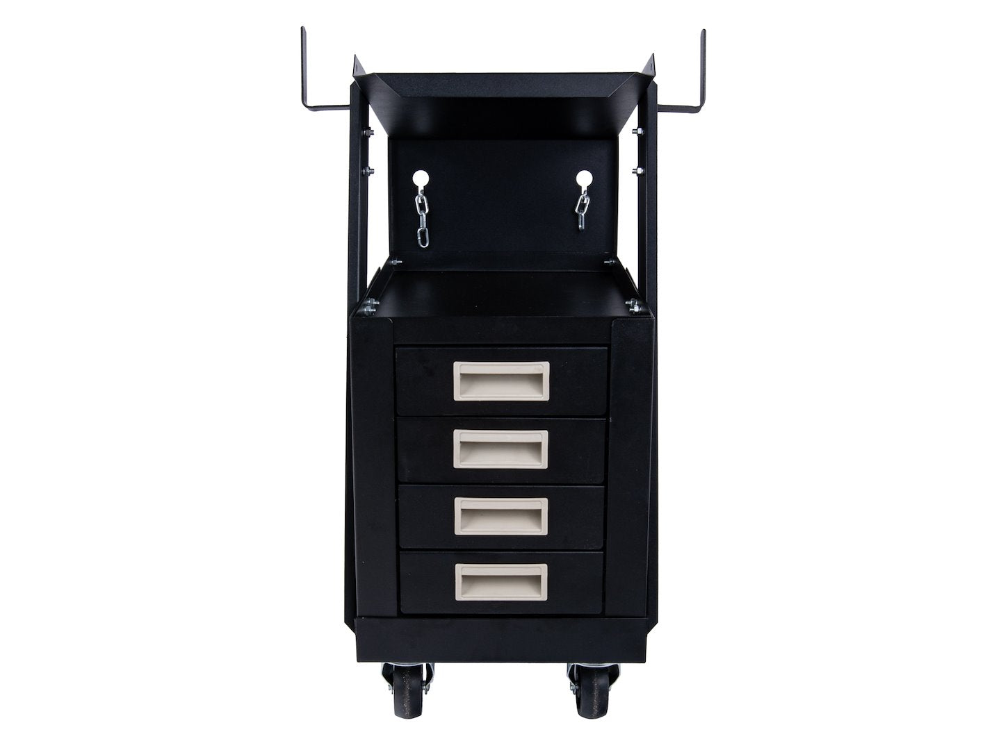 Vozík na zvárací prístroj s rukoväťou a 4 zásuvkami