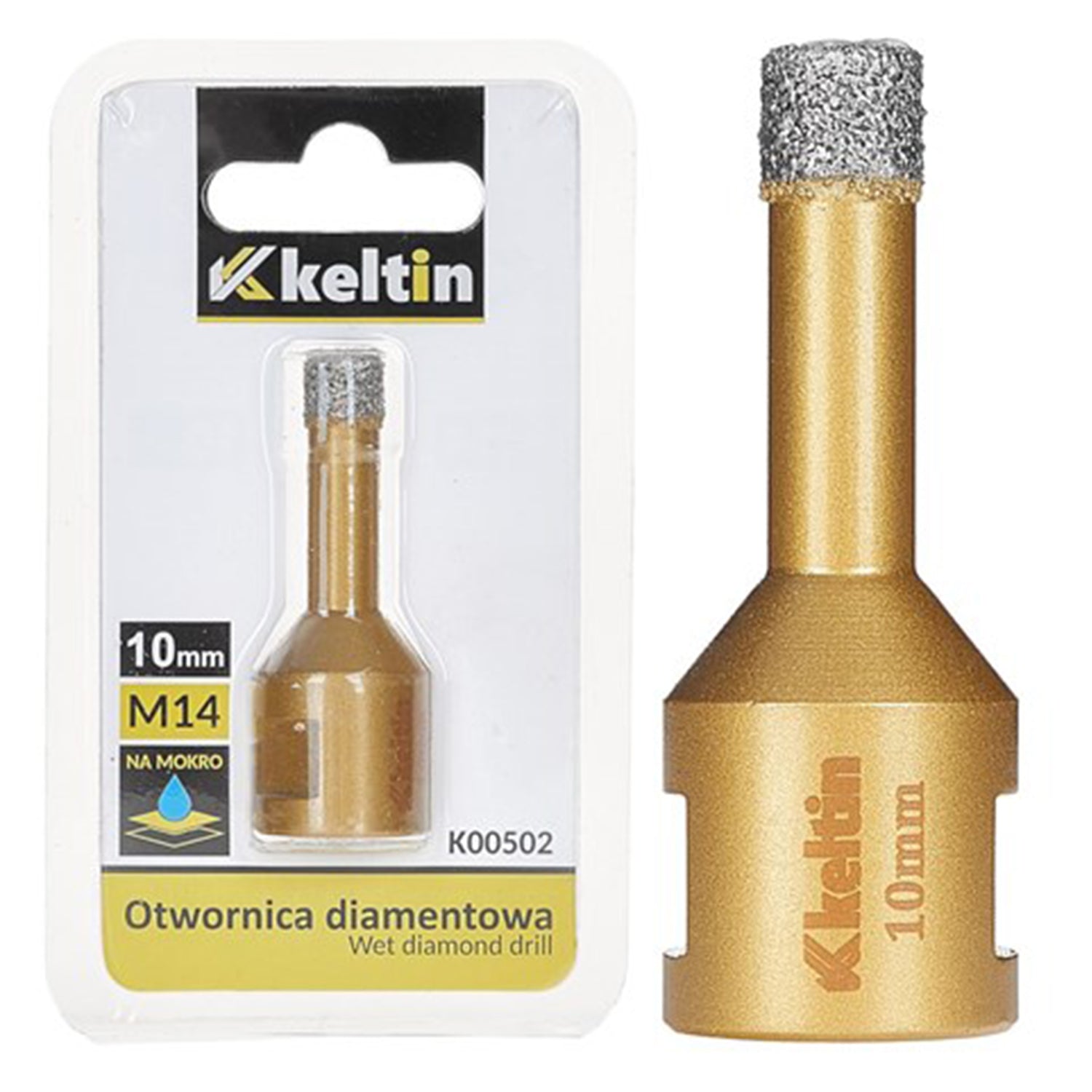 Diamantový vykružovací korunkový vrták 10mm M14, Keltin