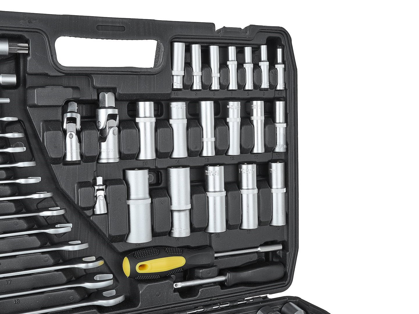 Súprava náradia 216 dielov 1/4", 3/8", 1/2" GEKO