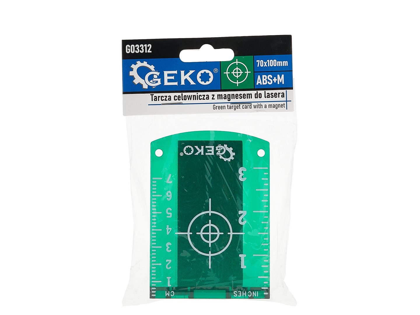 Zelený cieľový panel pre laserovú niveláciu s magnetmi a stupnicou