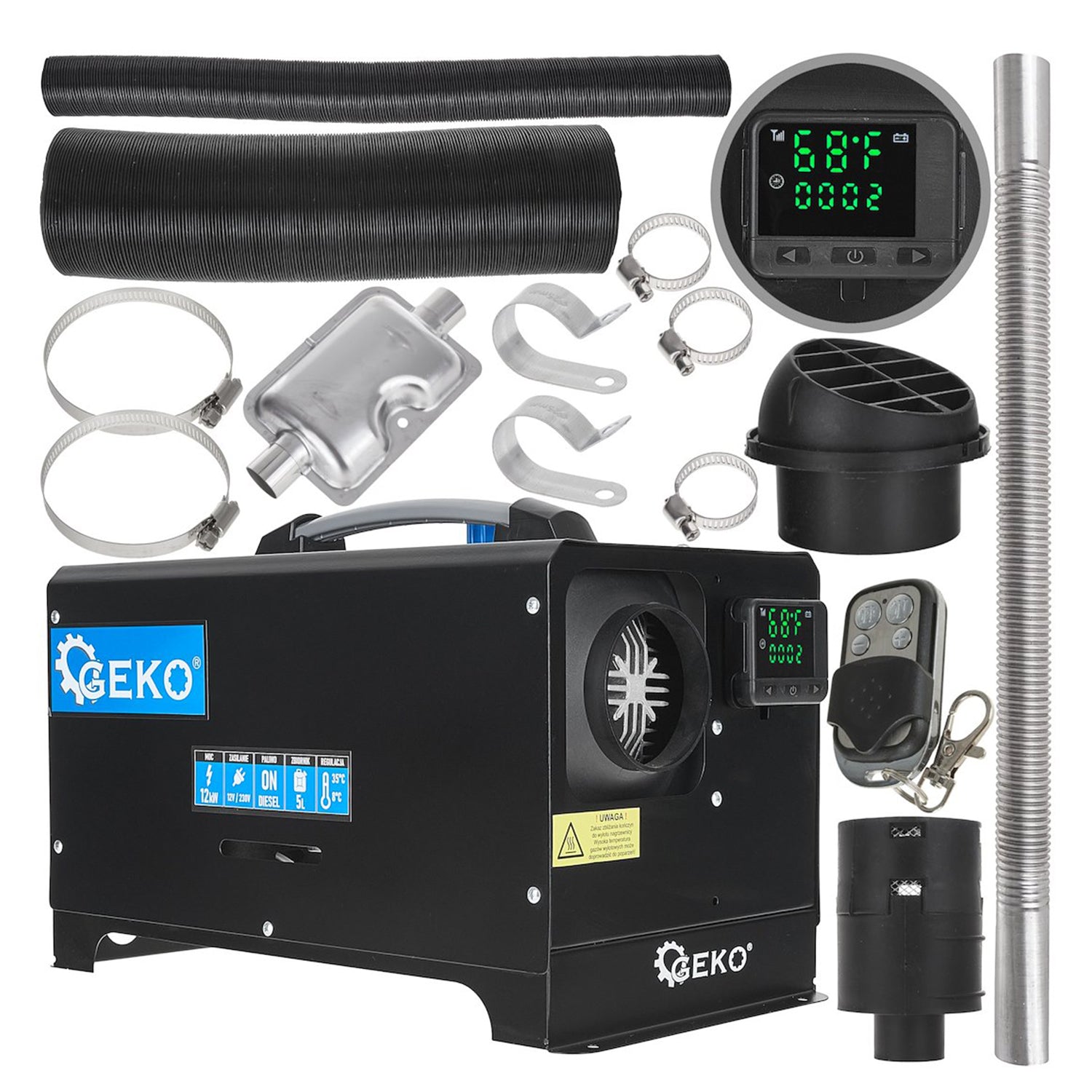 Nezávislý ohrievač vzduchu diesel 12V / 230V, 12kW