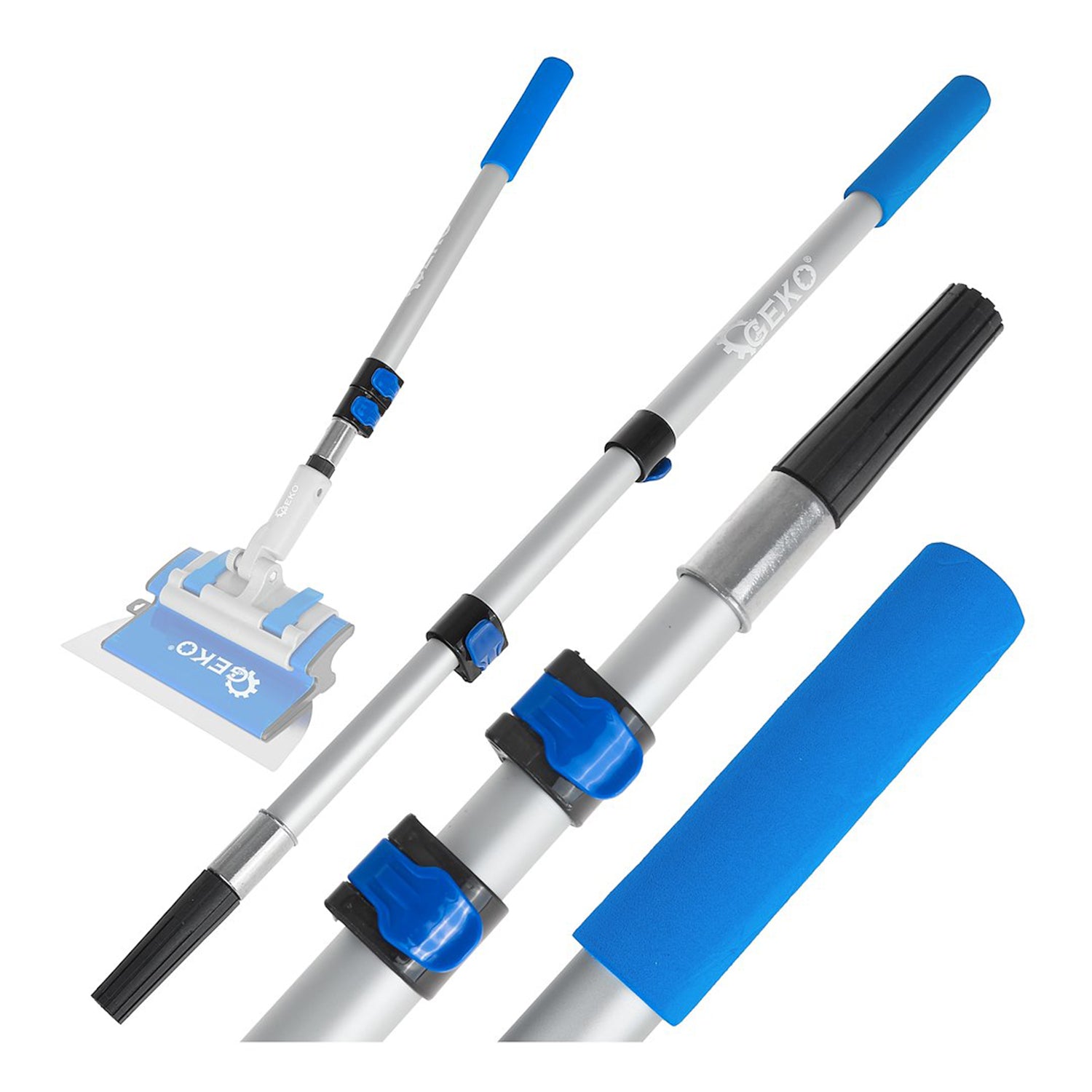 Hliníková teleskopická tyč 0,8 - 2m pre hladidlá, Geko