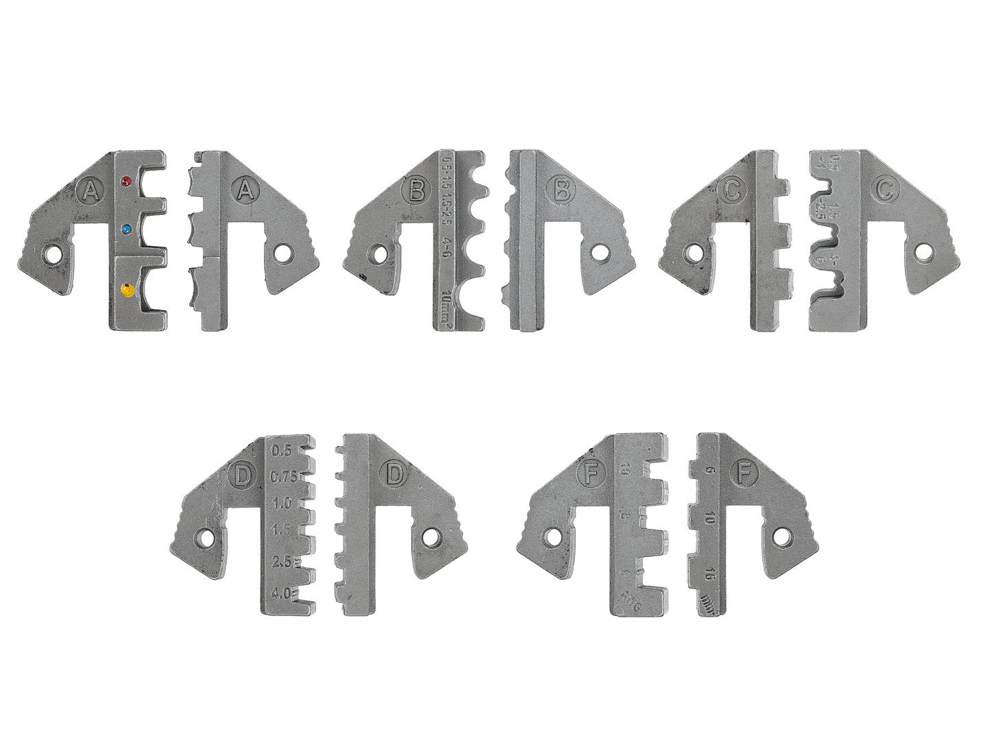 Kliešte na krimpovanie koncoviek a spojok s 5 vymeniteľnými hlavami GEKO