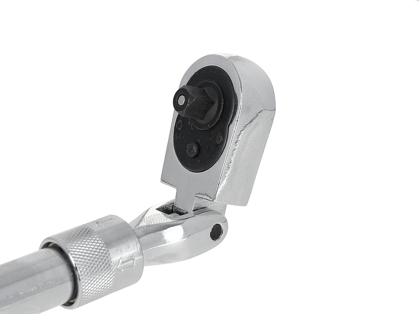 Račňa 1/4'' s nastaviteľnou teleskopickou rukoväťou 210 - 278mm a kĺbovou hlaicou 72T Cr-V