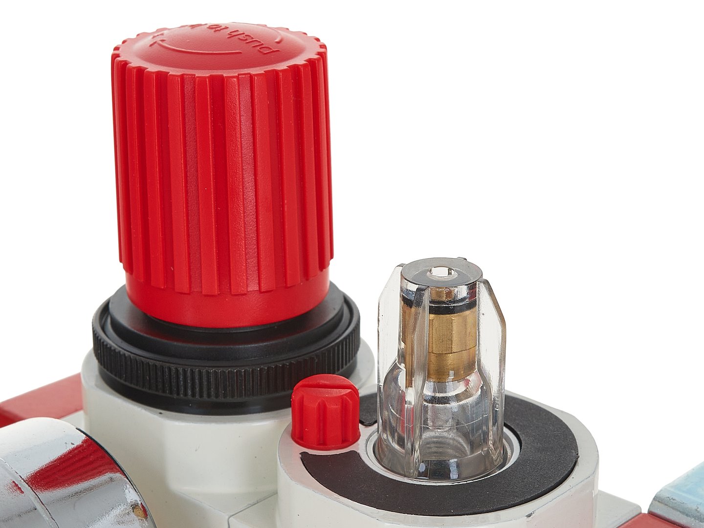 Odlučovač vody a mazacia jednotka s regulátorom tlaku 1/4'' Tvardy