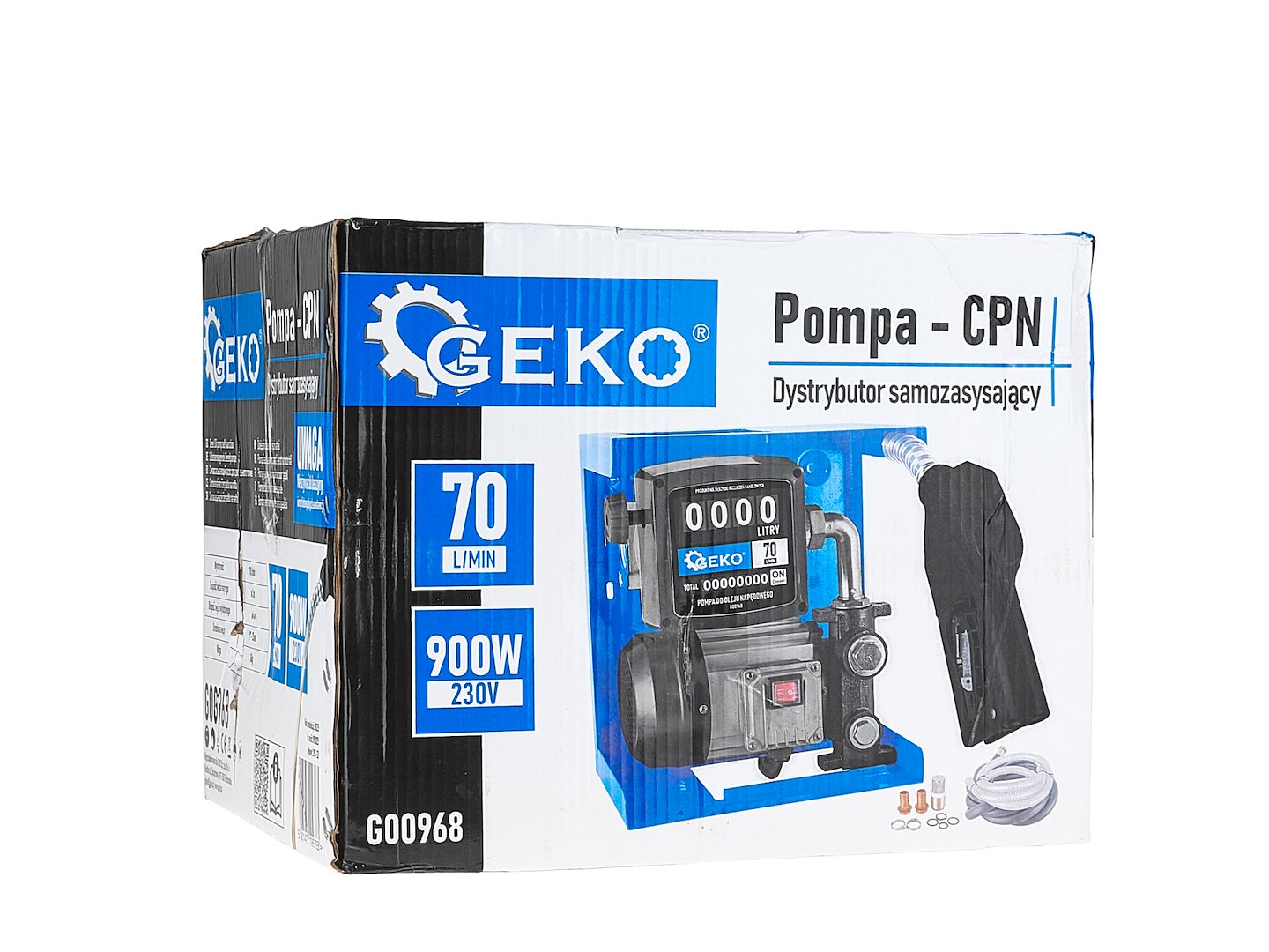 Samonasávacie čerpadlo - pumpa na naftu s prietokomerom, 70l/min, 900W Geko