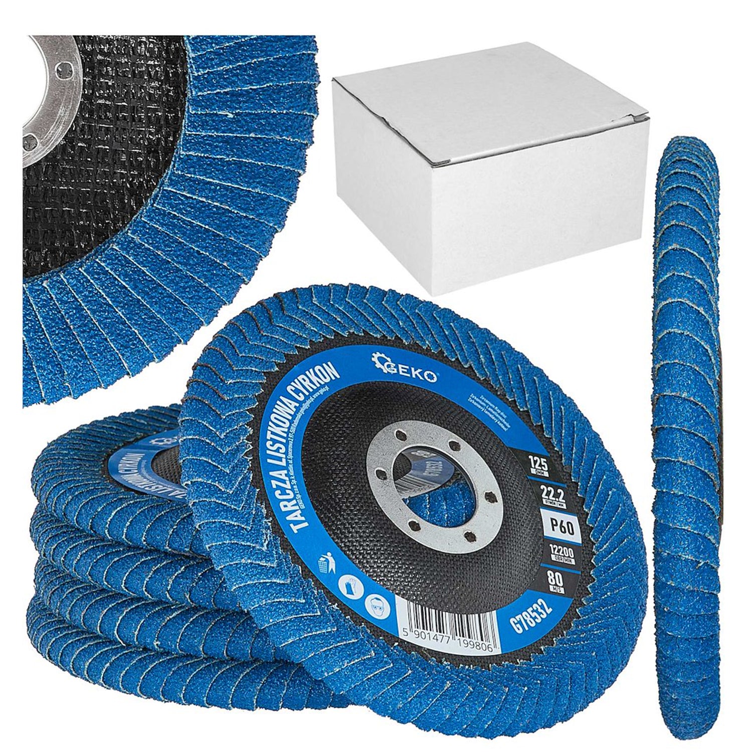 Lamelový zirkónovú kotúč na hlboké zvary 125mm P60