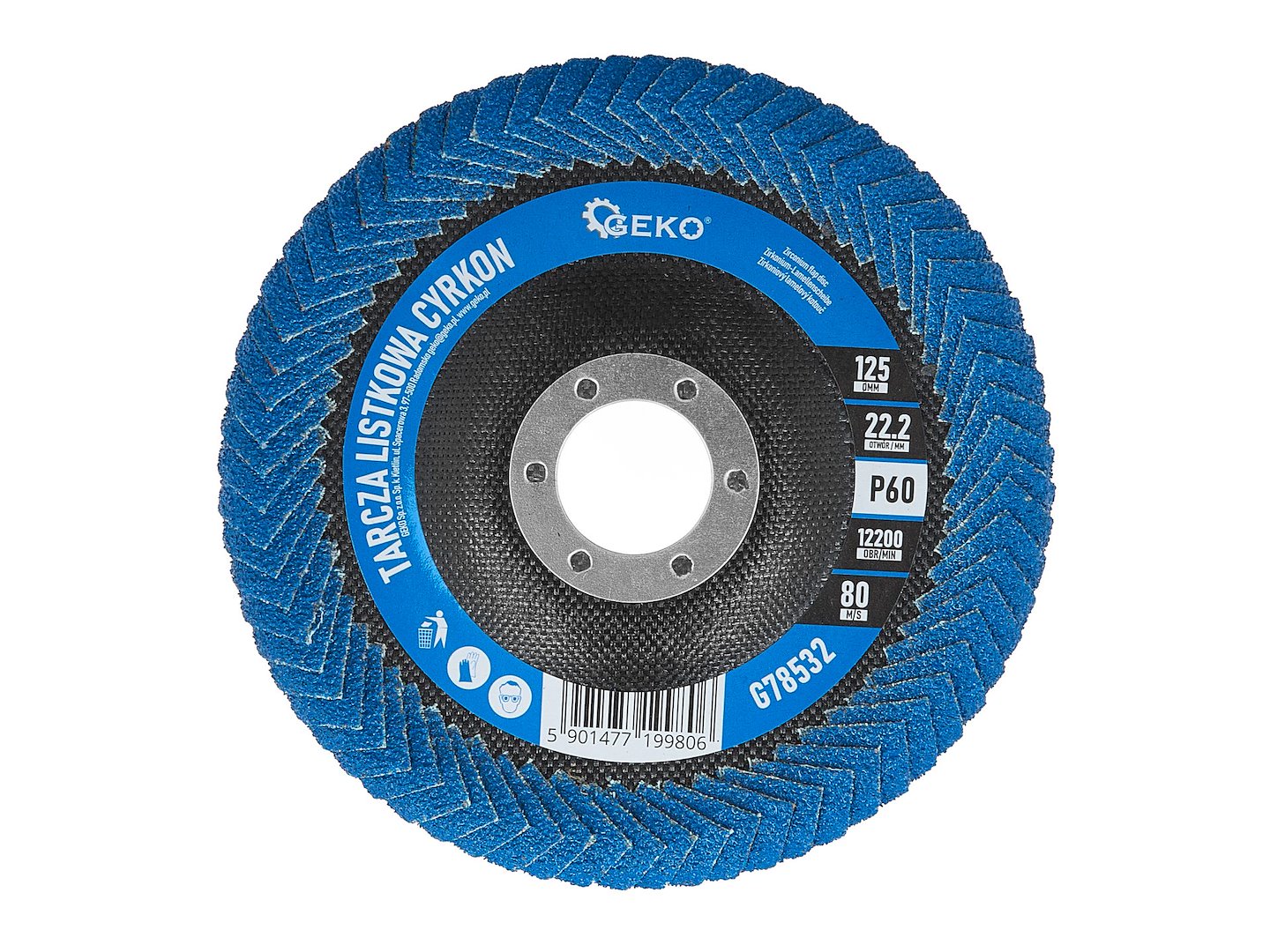 Lamelový zirkónovú kotúč na hlboké zvary 125mm P60