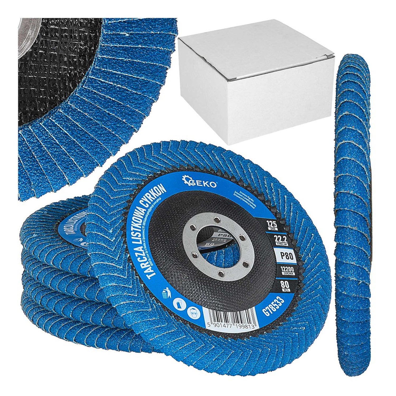 Lamelový zirkónový kotúč na hlboké zvary 125mm, P80