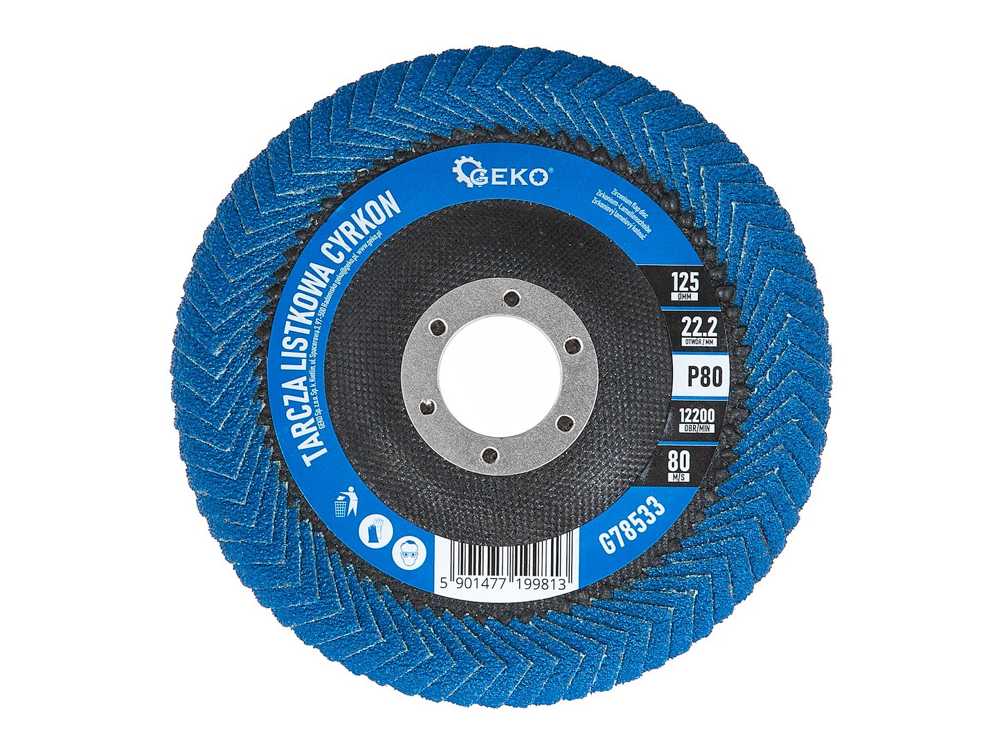 Lamelový zirkónový kotúč na hlboké zvary 125mm, P80
