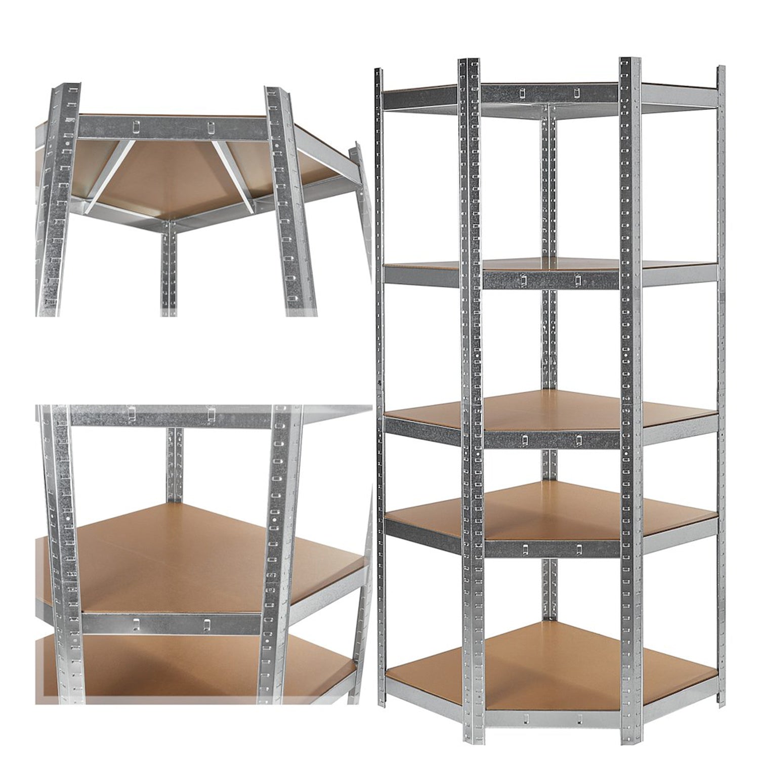 Úložný policový regál, rohový, 80 x 40 x 70cm, 175kg