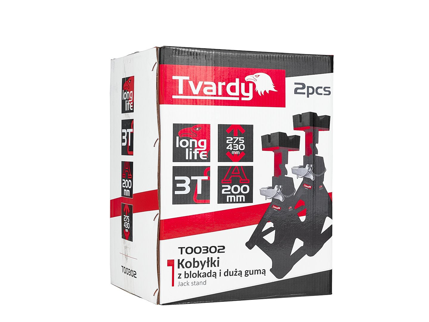 Podpery 2ks, 3t, nastaviteľné, heavy duty, Tvardy