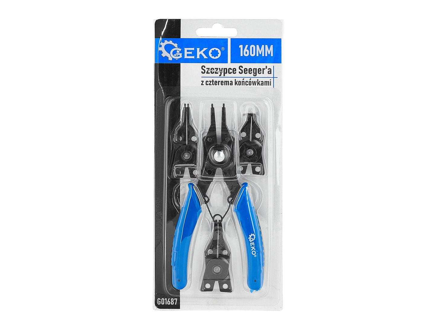 Segerové kliešte s vymeniteľnými čeľusťami 160mm Geko