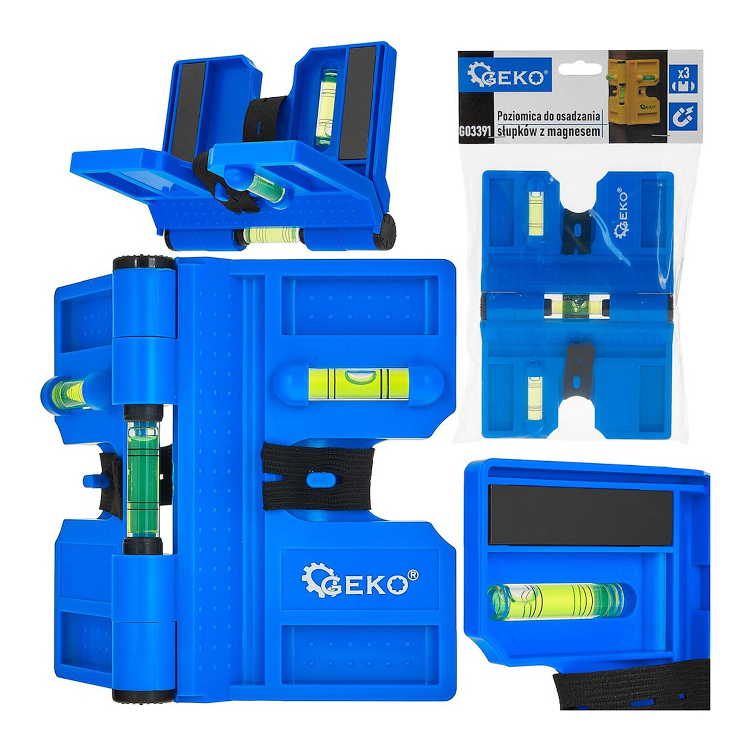 Stĺpiková vodováha s 3 liblami a magnetom