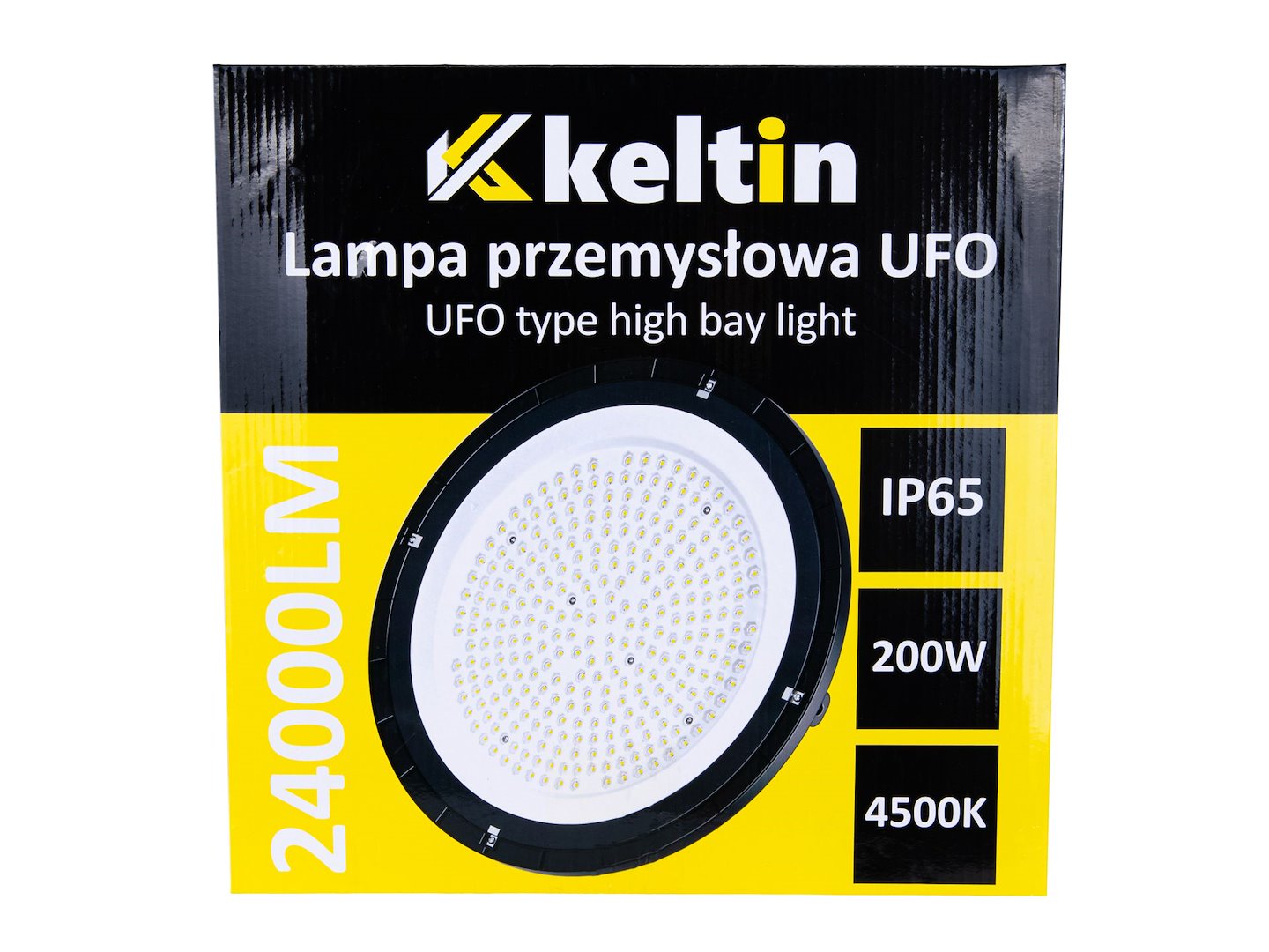 Priemyselná LED lampa Highbay 200W, 24000lm, 4500K, IP65, Keltin
