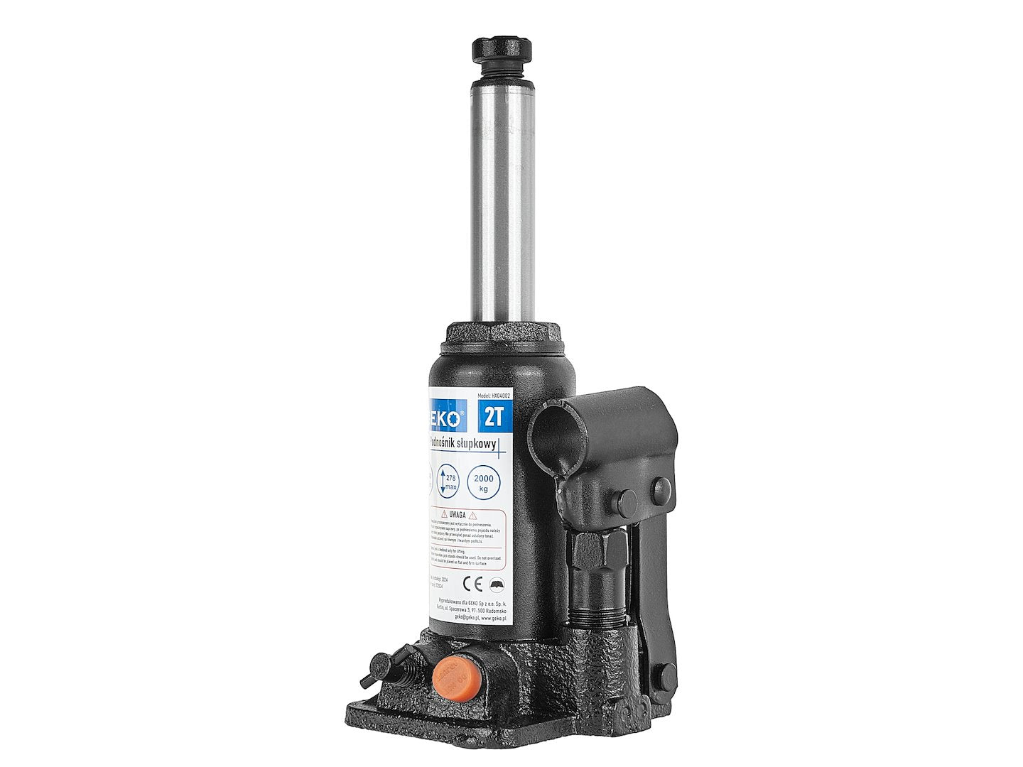 Hydraulický fľašový zdvihák 2t Geko