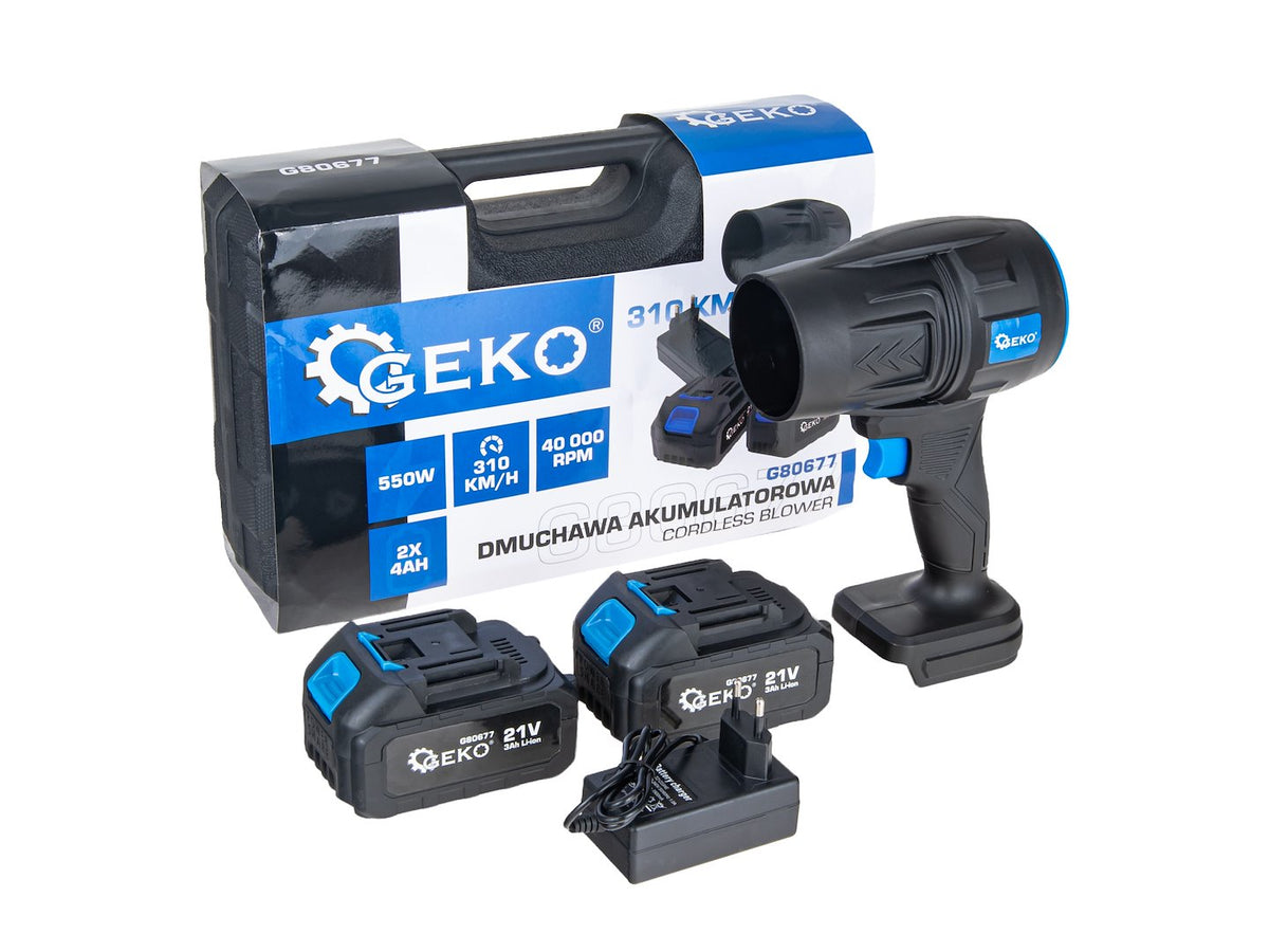 Prenosný akumulátorový fukár 2x4,0Ah, 21V Geko