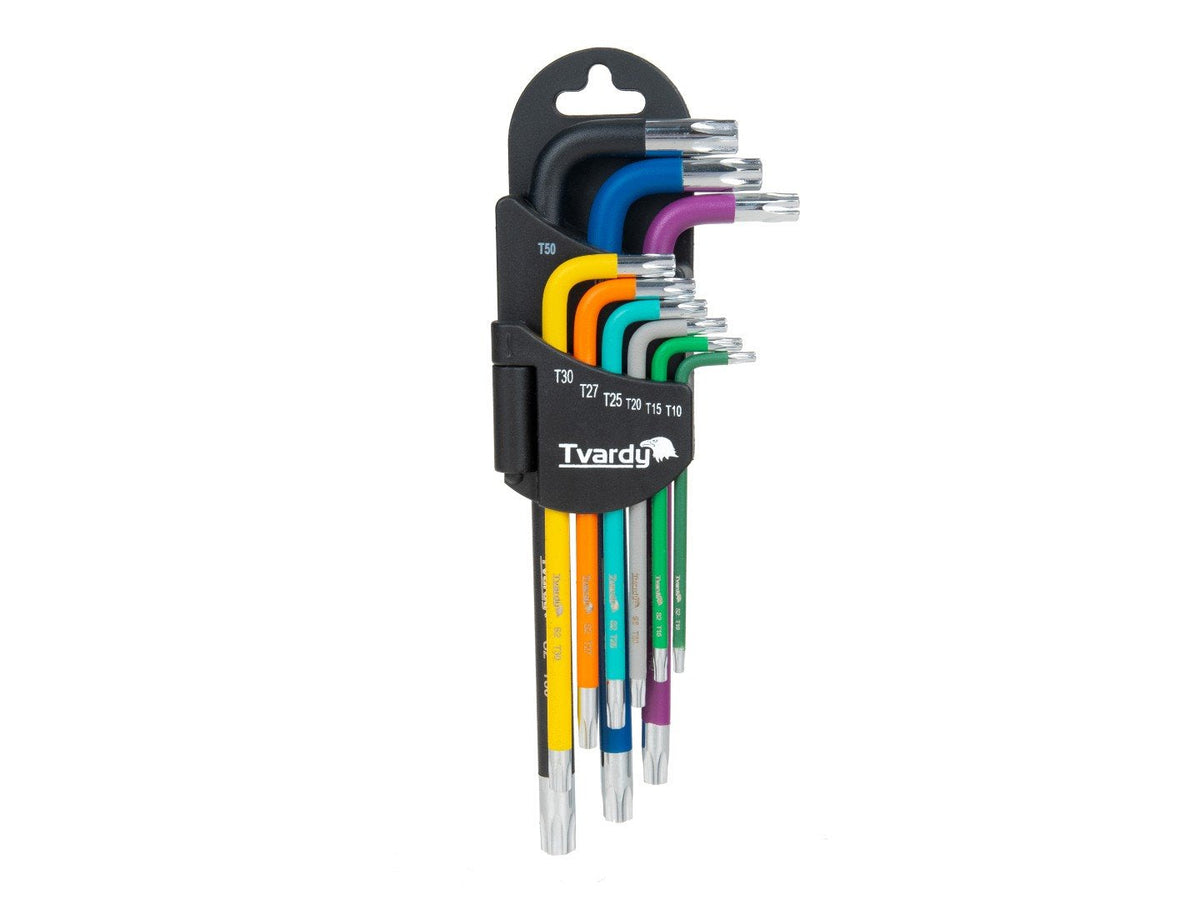 Sada krátkych Torx kľúčov T10-T50, 9ks Tvardy