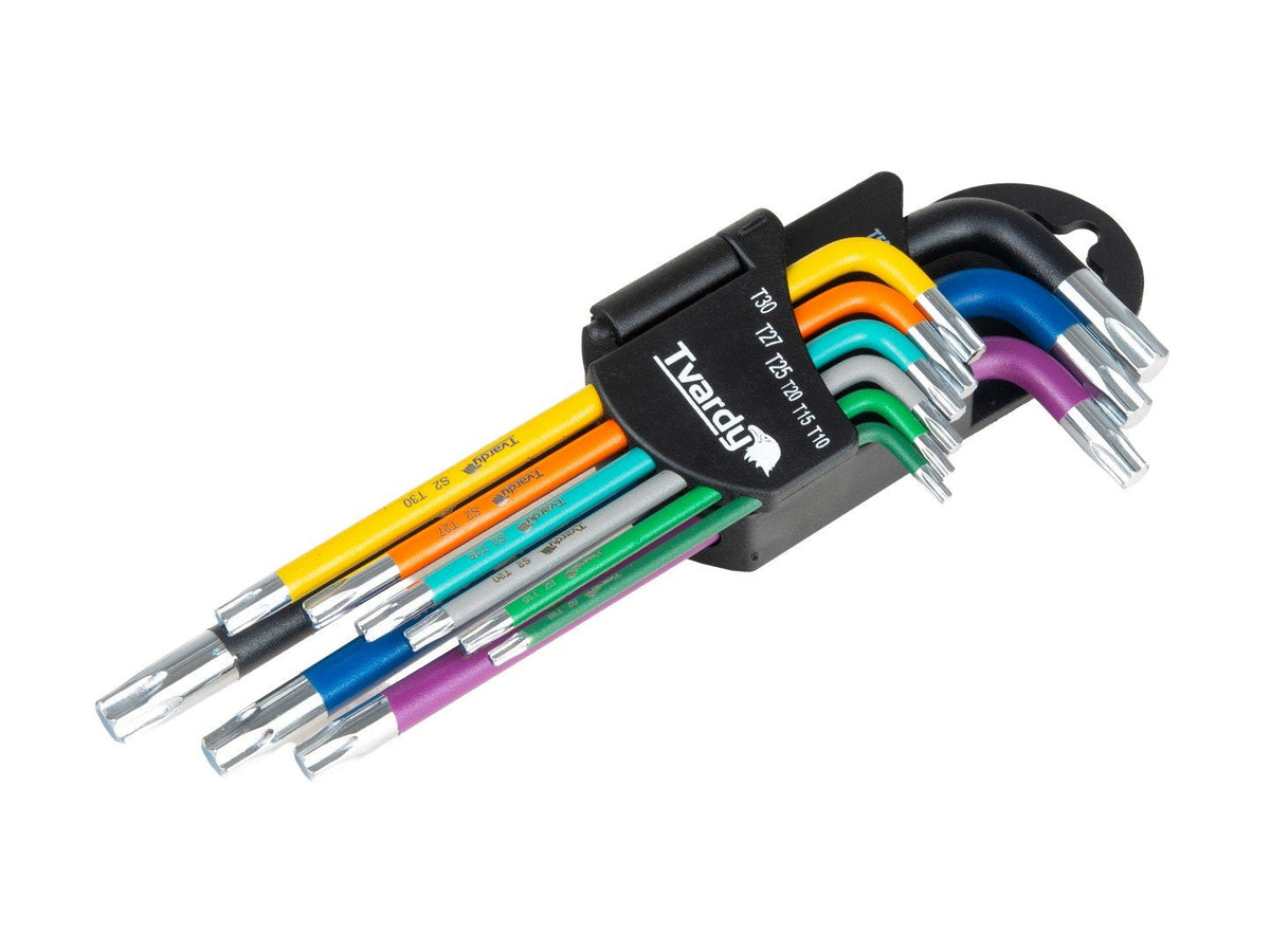 Sada krátkych Torx kľúčov T10-T50, 9ks Tvardy