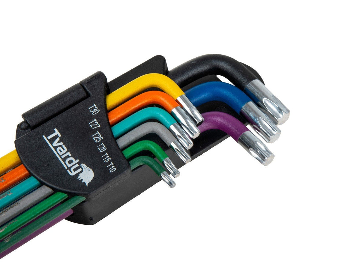 Sada krátkych Torx kľúčov T10-T50, 9ks Tvardy