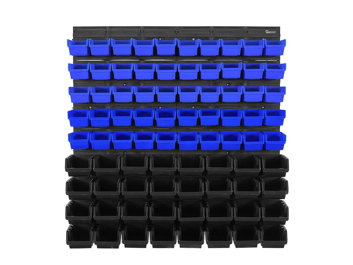 Nástenný organizér s 82 úložnými boxmi 780x780mm Geko