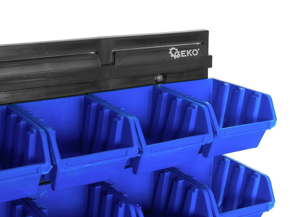 Nástenný organizér s 82 úložnými boxmi 780x780mm Geko