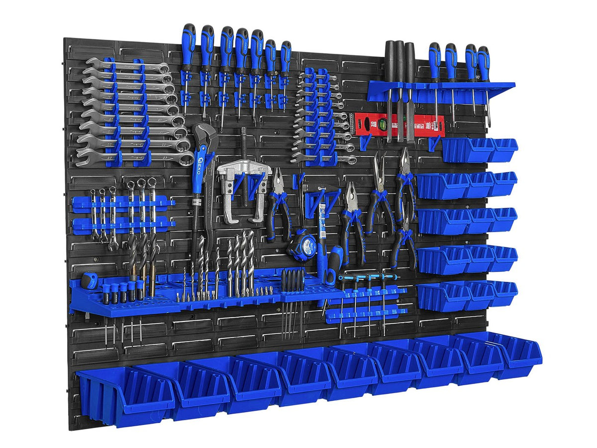 Nástenný organizér na náradie s úložnými boxmi 1152x780mm, 69ks Geko