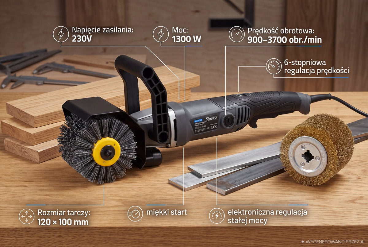 Satinovacia brúska na drevo a kov 1300W Geko