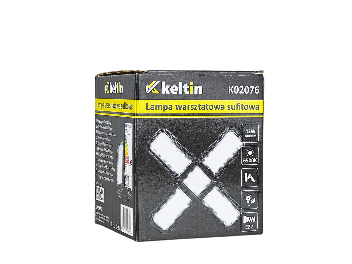 Skladacia LED lampa - žiarovka E27 43W 3400lm 6500K Keltin