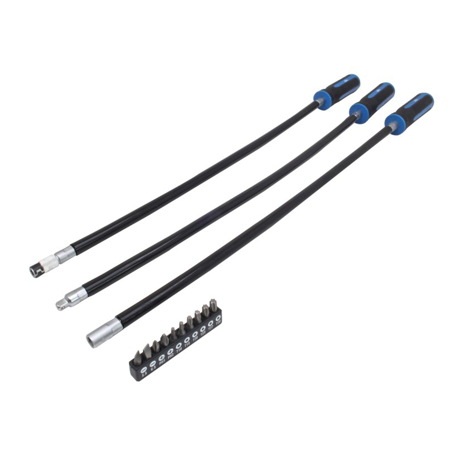 Súprava dlhých flexibilných skrutkovačov 600mm satra