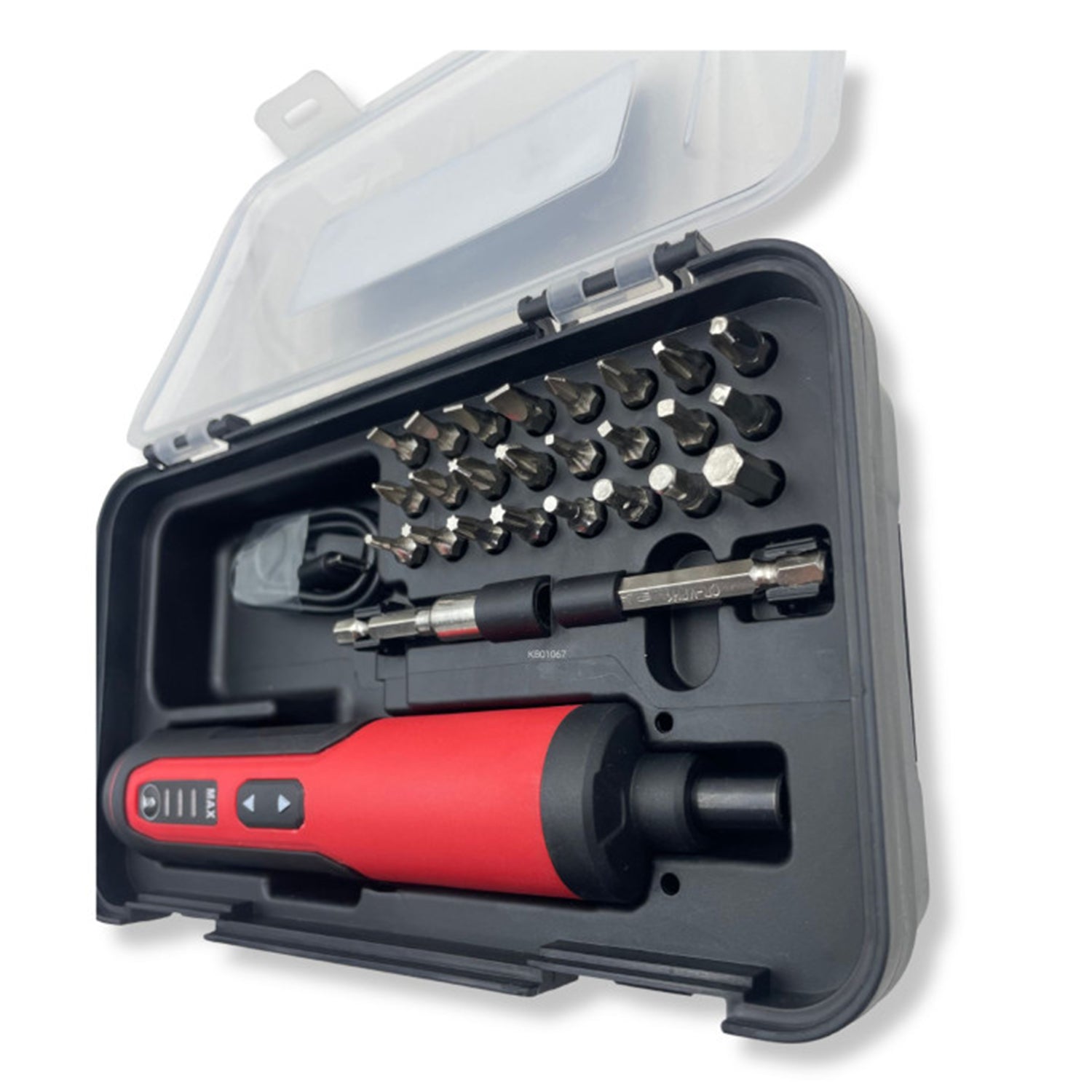 Sada elektrického skrutkovača s dobíjateľným akumulátorom 3.6 v a 27 vymeniteľnými hrotmi kb global