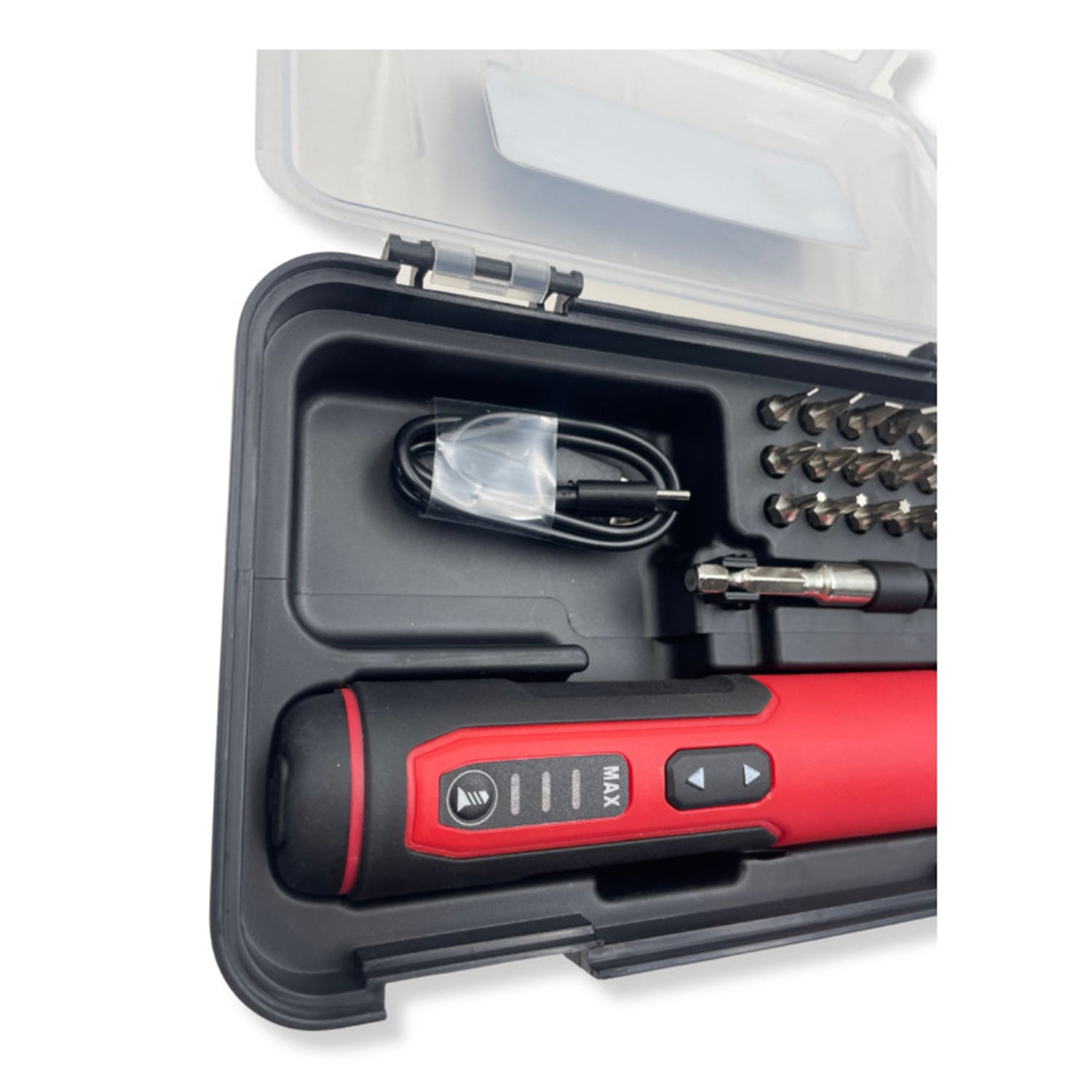 Sada elektrického skrutkovača s dobíjateľným akumulátorom 3.6 v a 27 vymeniteľnými hrotmi kb global