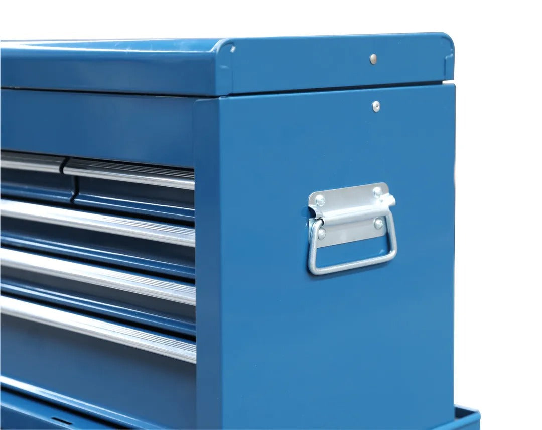 Dielenská skriňa - vozík na náradie premium 2ks, 6 zásuviek a 2 dvierka, modrá, HBM Holandsko, 61,4 × 33 × 106,4cm