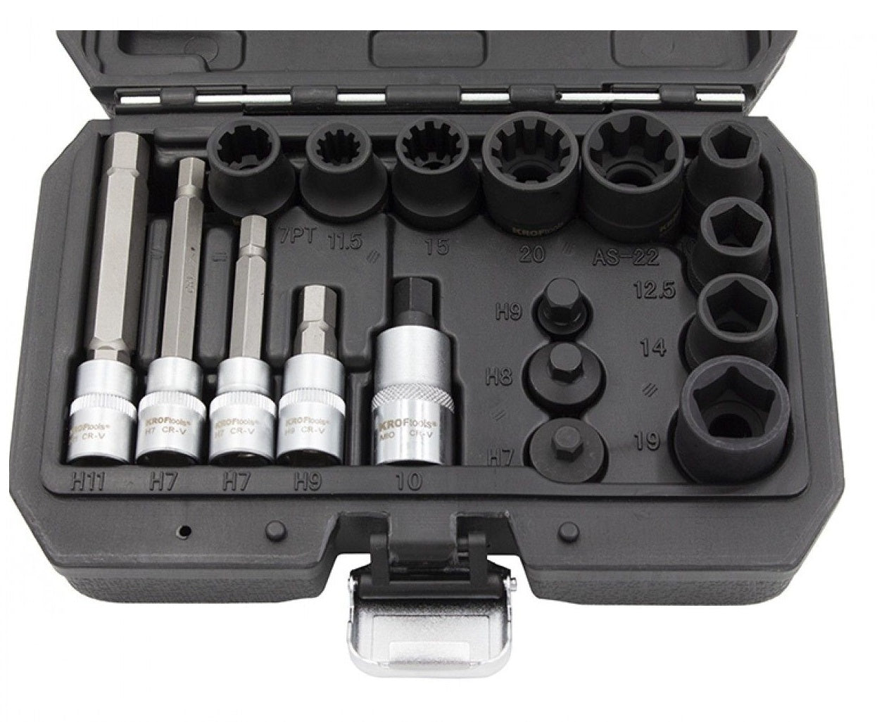 Sada špeciálnych nadstavcov - nástrčných hlavíc na brzdové strmene, 17ks