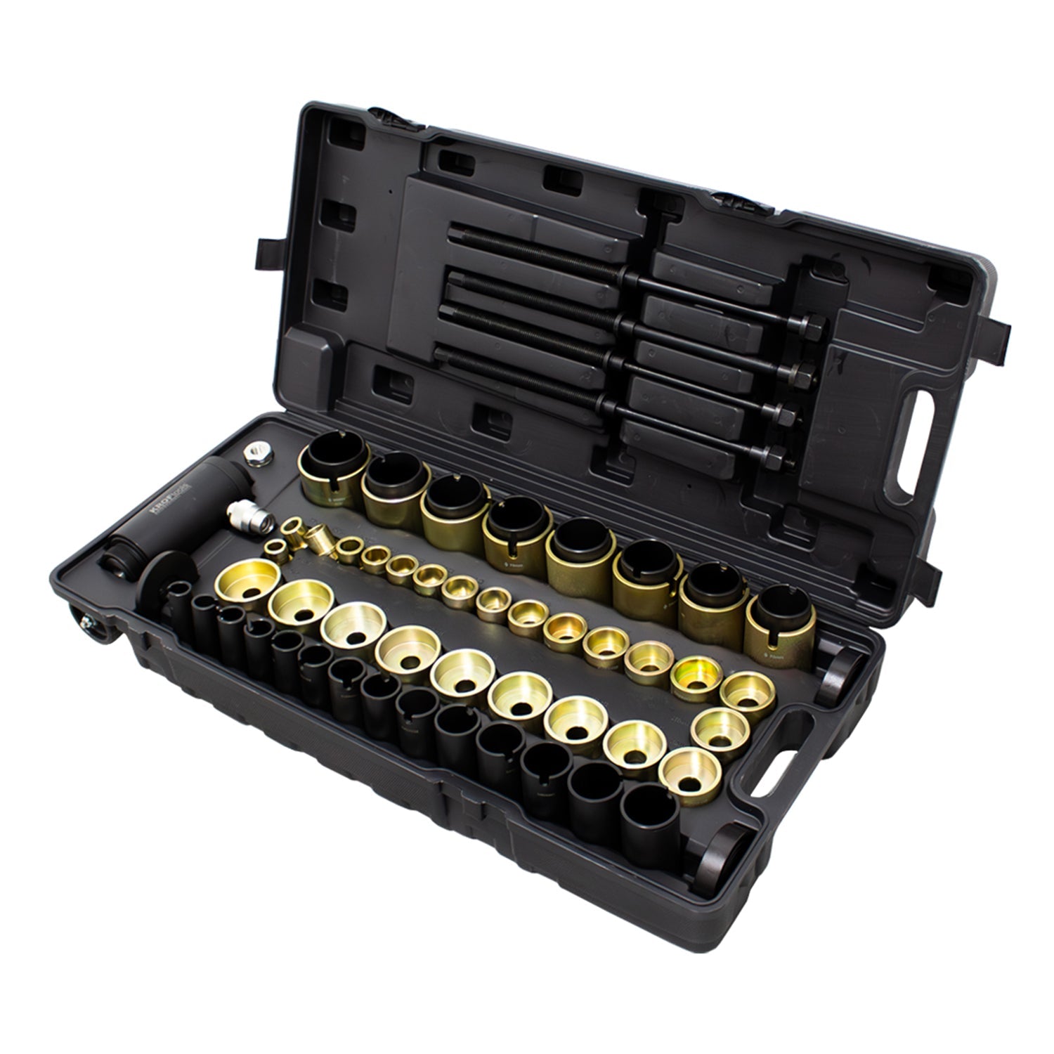 Sada hydraulických prípravkov na montáž a demontáž ložísk a silentblokov 63ks